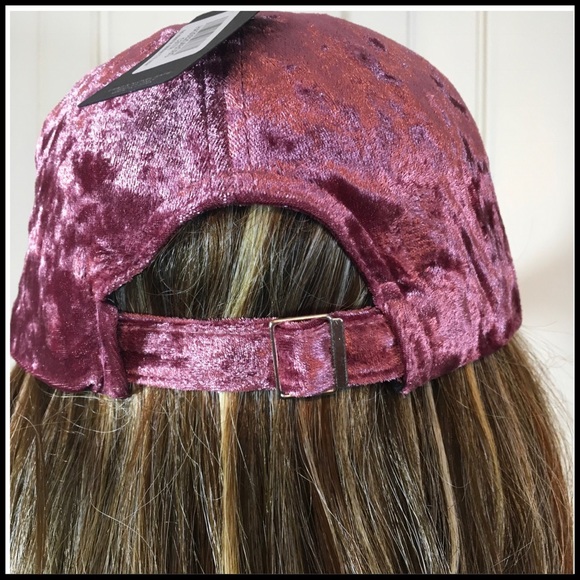 Velvet Baseball Cap in Mauve - Picture 6 of 6